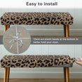 thumbnail image 6 of XYZCANDO Leopard Breathable Bench Covers, Stretch Polyester Spandex Fabric Dining Bench Covers for Living Room Bedroom, 6 of 9