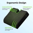 thumbnail image 3 of Wheelchair Seat Cushions for Sciatica, Back, Coccyx, Pressure Sore and Ulcer Pain Relief, Memory Foam Cushion with Removable Strap, Breathable & Waterproof Fabric, 3 of 4