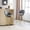 Gray, variant on HomePerch Boucle Bar Stools Set of 2, Modern Upholstered Counter Height Chairs with Gold Metal Frame, Backrest & Footrest for Kitchen Island Beige