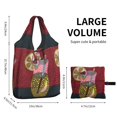 thumbnail image 4 of Bolsas de compras reutilizables Yayoi Kusama, capacidad de peso de 50 libras, bolsa de mano resistente, ecológica, lavable, 4 of 4