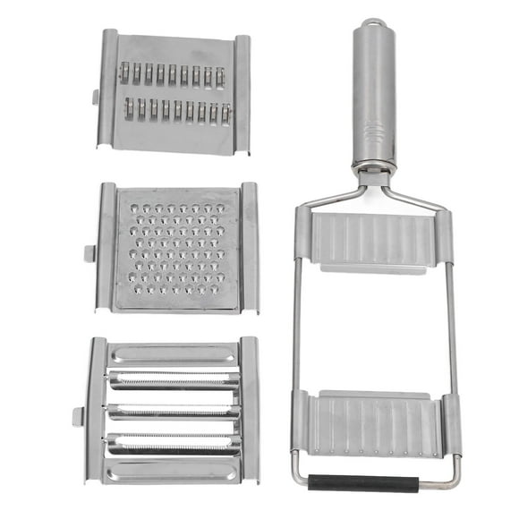 Delaman Cortador de Verduras, Cortador de Verduras, rallador de Verduras Multifuncional de fácil Limpieza de Acero Inoxidable con 3 Cuchillas Intercambiables