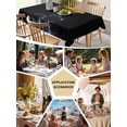 thumbnail image 5 of Yellow Roses Table Cloth, Modern Art Splash Flowers Butterfly Waterproof Tablecloth for Square Tables, Reusable Washable Fabric Table Cover for Restaurant Kitchen Dining Tables 60"x60", 5 of 6