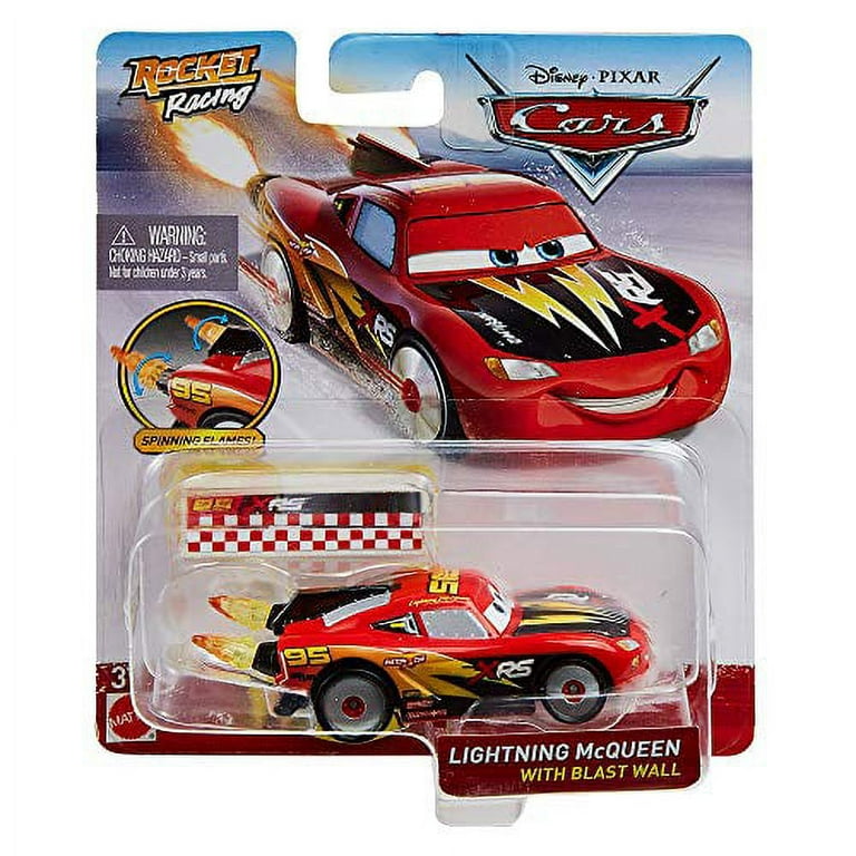 Disney and Pixar Cars XRS Rocket Racing Lightning McQueen with Spinning  Flames 