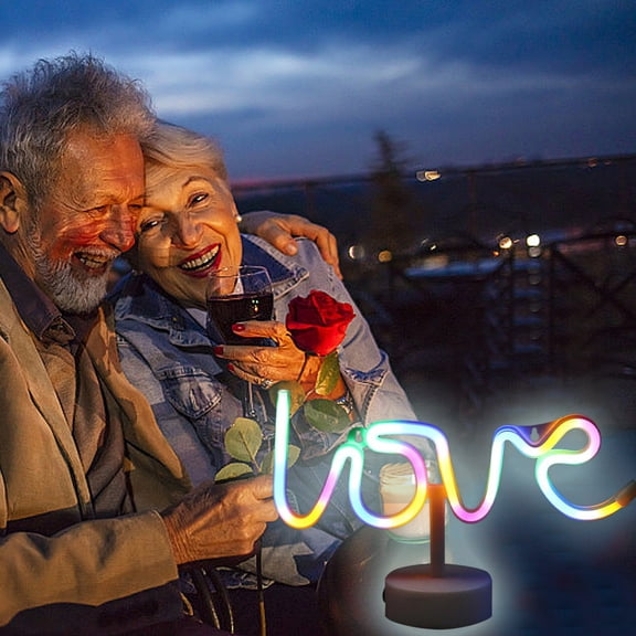 Gqtwoy LED Valentine's Day Shape Light Decoration, USB Neon Light, Romantic Party Decor, Energy-Efficient Valentines Decor, Ideal for Anniversaries and Weddings, Soft Glow Light
