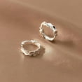 thumbnail image 5 of K-KED 925 Sterling Silver 16mm Hoop Earrings 5mm Wide, 5 of 6