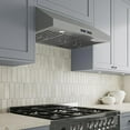 thumbnail image 4 of Streamline 30 in. Magherno Ductless Undermount 406 CFM Range Hood in Brushed Stainless Steel with Baffle Filters, Touchpad Control, LED Lights, 4 of 9