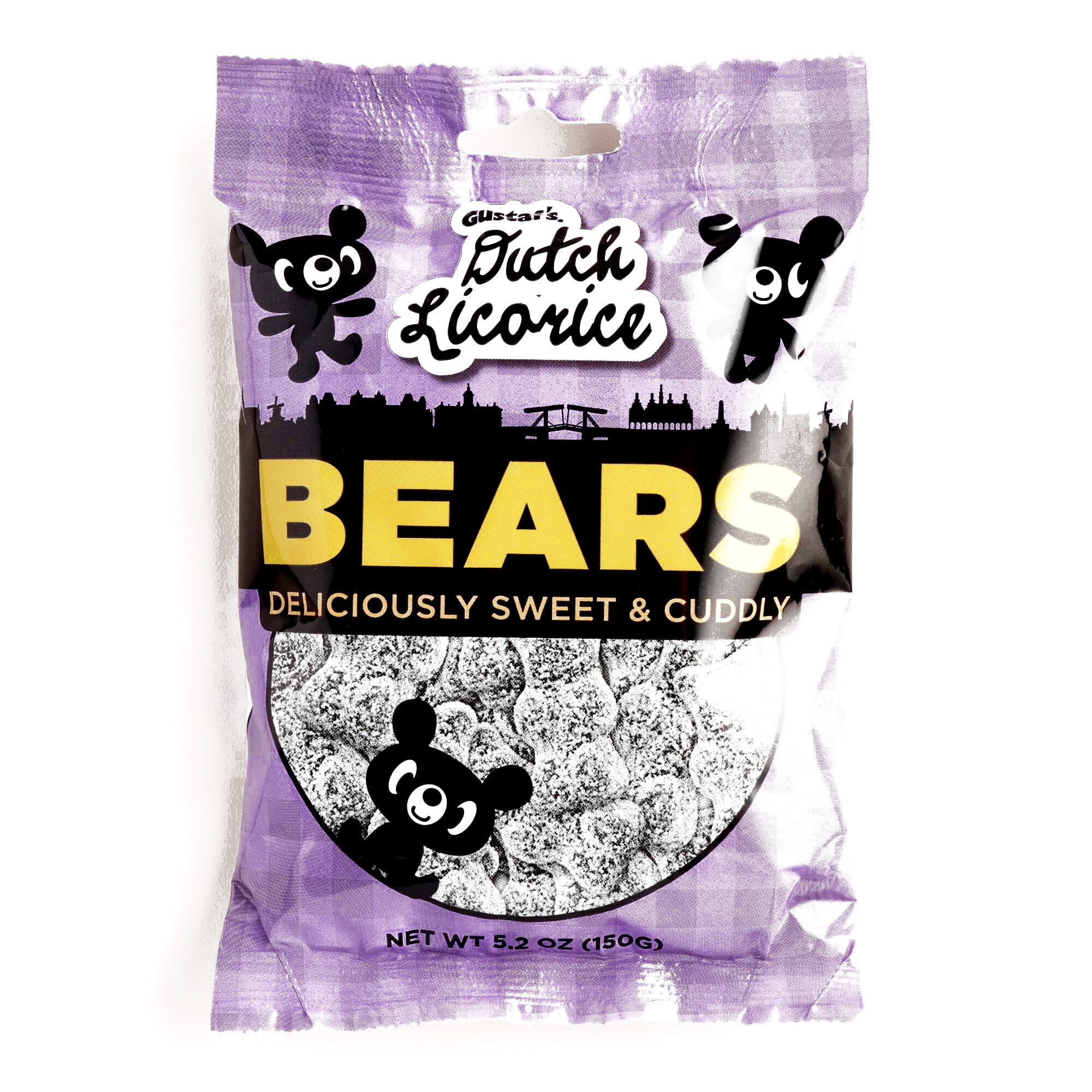 Gustaf's Dutch Licorice Gummy Bears 5.2 oz each (2 Items Per Order