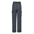 thumbnail image 2 of Gibobby Pantalones tipo cargo para mujer Pantalones de pierna ancha retro de color sólido para mujer Pantalones cargo de estilo simple de moda de cintura alta(Gris,CH), 2 of 5