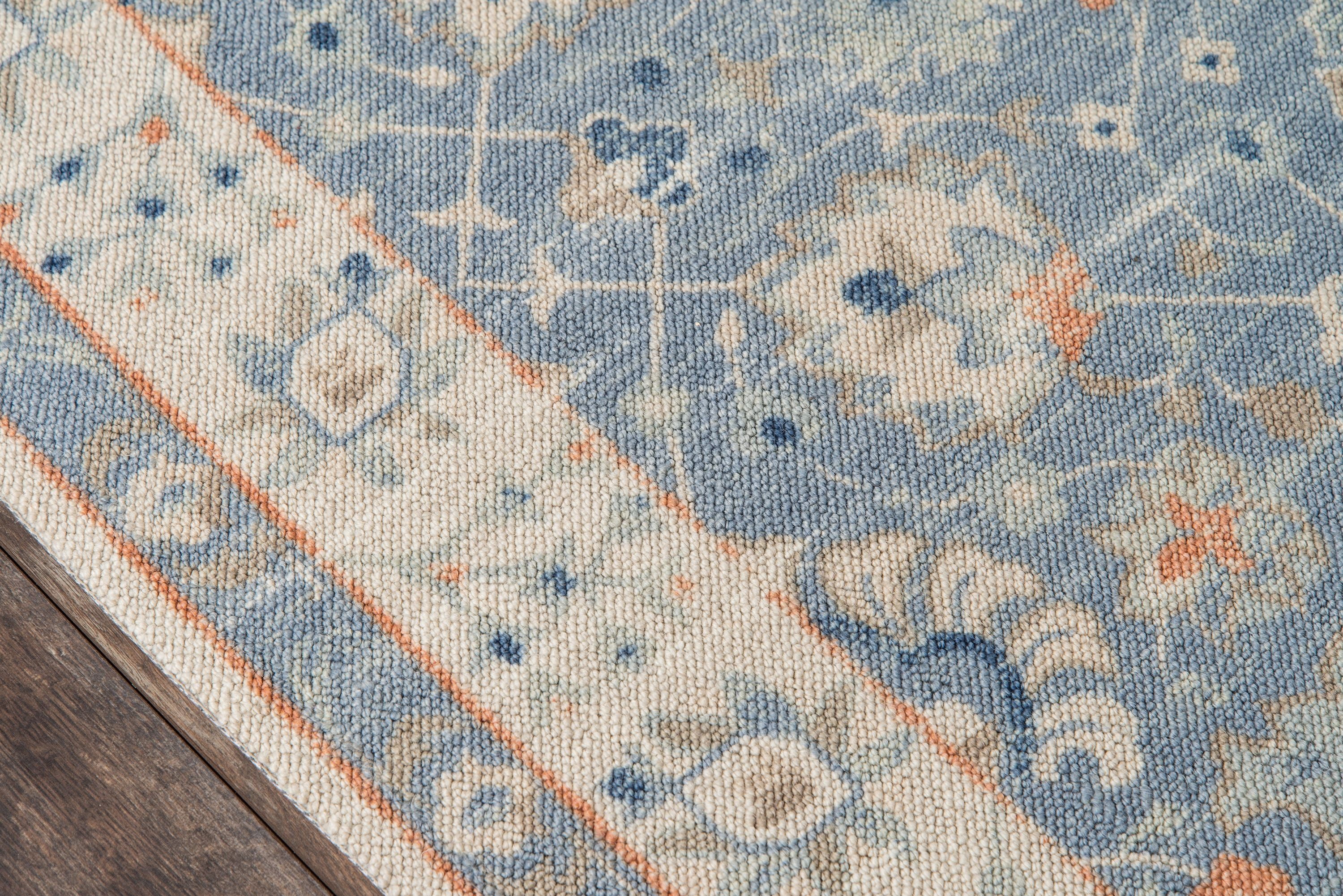 Momeni Anatolia Machine Made Wool and NylonBlue Runner 2'3" X 7'6"