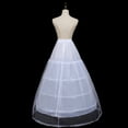 thumbnail image 4 of GENEMA Women's Crinoline Petticoat White 4-Hoop Skirt Floor Length Ball Gown Slips, 4 of 11