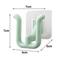thumbnail image 4 of BUYISI No Punching Bedroom Neat Storage Shoe Drying Slippers Rack Bathroom Rack Slipper Hook Toilets Drainage Rack Wall Mounted Cyan, 4 of 7