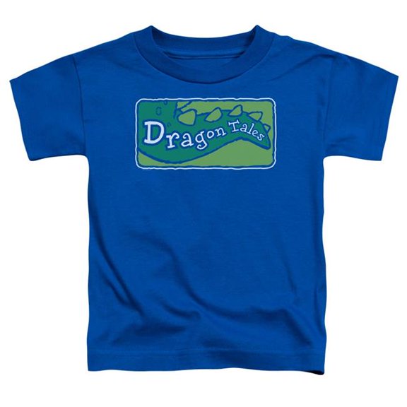 Trevco Sportswear DRT102B-TT-2 Dragon Tales Logo Clean Toddler Short Sleeve T-Shirt, Royal - Medium 3T