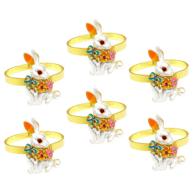 AURARMLET 6Ud Para Servilletas Temáticos De Pascua Con De Multicolor