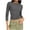 Gray, variant on Sports Casual Tops for Women Fitness Stretchy Crew Neck Spandex Tops Daily Wear Base Layer Shirts