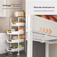 thumbnail image 6 of golytefs 4 Tier Metal Organization Trolley with Pull-out Baskets And Wheels Slim Storage Rolling Cart for Home Office Kitchen Bathroom Laundry (White), 6 of 8