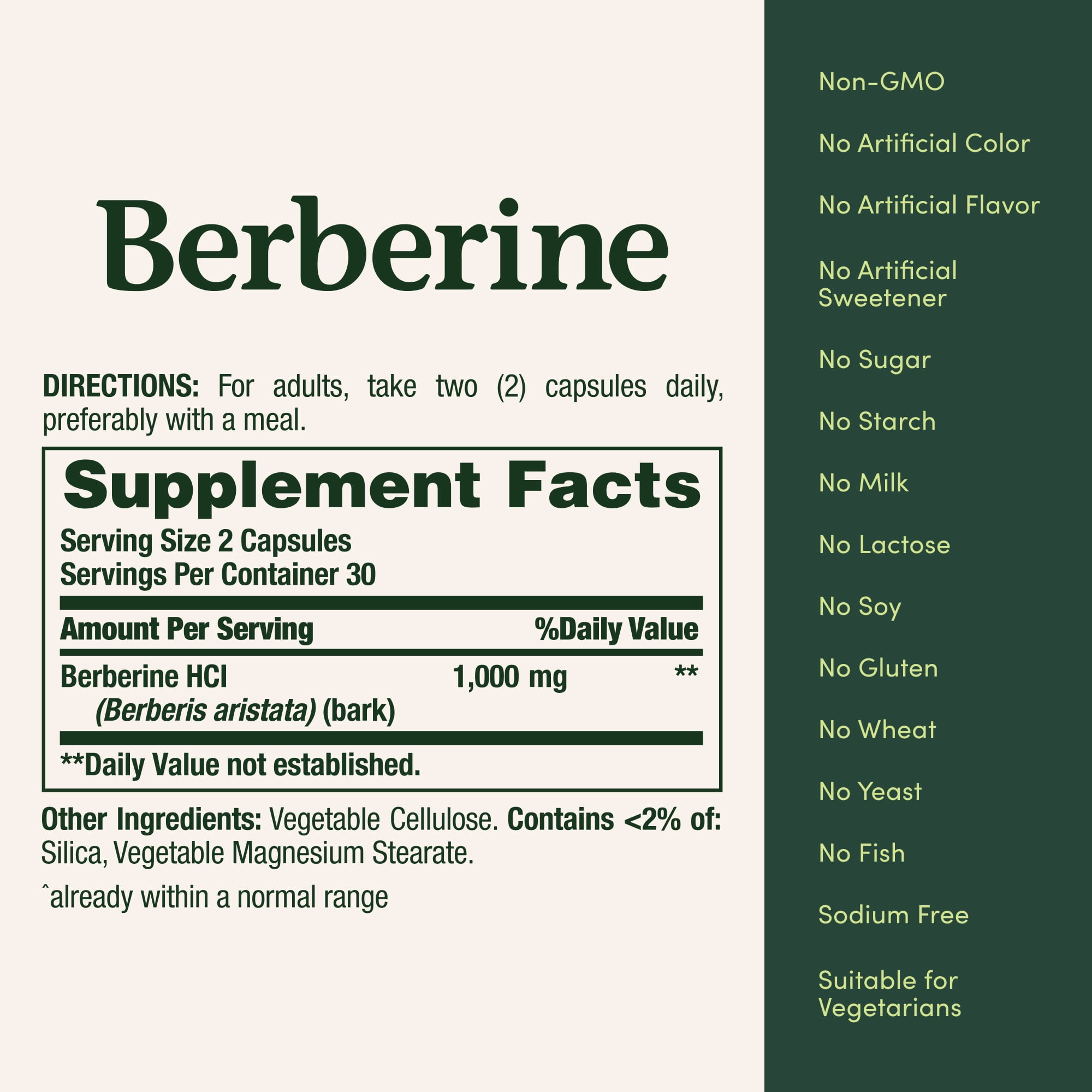 (3 pack) Nature's Bounty Berberine 1000mg Capsules, Heart Health, Cholesterol & Blood Sugar Glucose Metabolism Support, Non-GMO, 60 Count