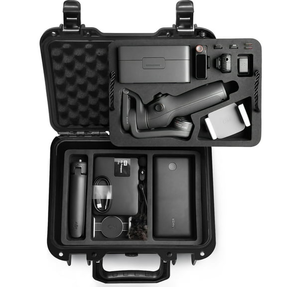 Lekufee Waterproof Hard Case for DJI Osmo Mobile 6/5 Gimbal Stabilizer(Not for 7P), DJI Mic 3/2/Mic Mini & Accessories(Case Only)
