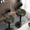 thumbnail image 2 of SEANATIVE Mushroom Plants Round Stool Covers Set of 2 Stretchy Circle Bar Stool Covers Decoration Size M Aesthetic Round Bar Stool Seat Cover with Elastic Edge, 2 of 7