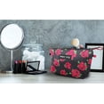 thumbnail image 4 of Betsey Johnson 8.5 Inch Zipper Cosmetic Pouch Small Toiletry BagLightweight Durable Polyester Organizer with Inner Zipped Pocket Good For Makeup Accessories and Travel Needs (Covered Rose), 4 of 8