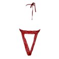 thumbnail image 3 of Gibobby Lenceria mujer sexy Lencería sexy para mujer, camisón de encaje con camisola de encaje para mujer lencería(Rojo, M), 3 of 5
