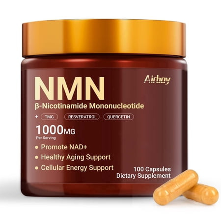 NMN Supplement 1000mg - Supports Cellular Energy, NAD+ Levels & Healthy Aging - with Resveratrol, TMG & Quercetin - 100 Capsules