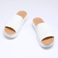 thumbnail image 7 of Pennysue Women's Air Cushion Knit Sandals White Lightweight Platform Slide Sandals 10M, 7 of 7