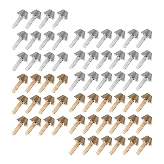 PBPBOX 200Pcs Alloy Two Legged Rivets for Bags DIY Craft Nails Assorted Colors