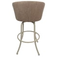 thumbnail image 2 of Swivel Metal Bar Stool 30" Seat - Joey - Basin Beige Fabric - Beige, 2 of 2