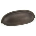 thumbnail image 4 of Alno A1262-BRZ Rustic 3" Center To Center Solid Brass Smooth Shell Cabinet Cup Pull /, 4 of 7