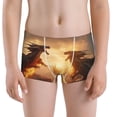thumbnail image 5 of Yiaed Castle Cool Fire Dragon Print Boys' Boxer Briefs Cotton Casual Stretch Comfort Boys Boxers - Kids Boxer Briefs Underwear for Boys (6-18)-X-Small, 5 of 5