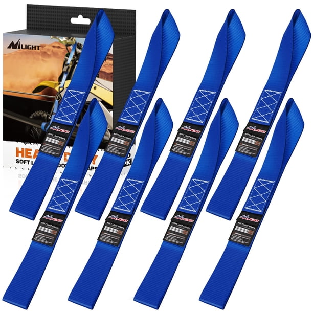 Correas de amarre para motocicletas Nilight Soft Loop, 1,7 x 17 cm, paquete de 8