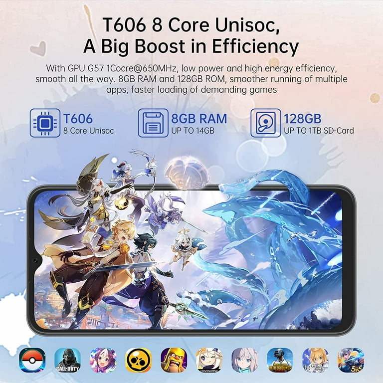 Oscal C80 New Version Unlocked Smartphone, 8GB RAM, 128GB Oscal C80 New Version Unlocked Smartphone, 8GB RAM, 128GB