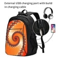 thumbnail image 2 of Cauagu Orange Rotating Print Travel Laptop with USB Charging Port,Extra Large Backpack College Backpack Business Work Bag Casual Daypack Perfert for Men Women, 2 of 7