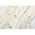 thumbnail image 6 of Women's Tencel Wildflower Print Midi Dress, Square Neck Puff  Elastic Waist Tiered Flowy Sundress, 6 of 7