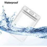 10 Pcs Vertical ID Badge Holders PVC Clear Sealable Waterproof Plastic Protector Holder Name Tags Badge Holders