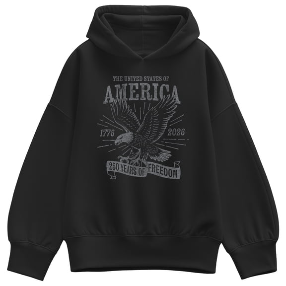 Instant Message - America Eagle Oversized Fleece Hoodie Sweatshirt