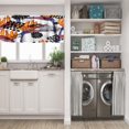 thumbnail image 5 of LALILO Kitchen Curtain Valance Grunge Floral With Bird Rod Pocket Window Curtain 52"x 18" Set of 2, 5 of 5
