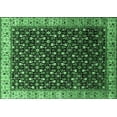 thumbnail image 1 of Ahgly Company Indoor Rectangle Oriental Emerald Green Industrial Area Rugs, 2' x 4', 1 of 4