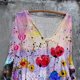 thumbnail image 5 of ICHUANYI Clearance Women Fashion Plus Size Vintage Holiday Floral 3/4 Sleeve Vintage Dresses(Pink, XXL) ICHUANYI WER2023081206122, 5 of 5