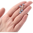 thumbnail image 4 of Woeilo G23 Titanium Nipple Jewelry Tongue Rings 14G Nipple Rings Bridge Piercing Jewelry Internally Threaded Nipple Bearbells Nipple Piercing Set for Women Men 1 Pair, 4 of 5