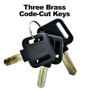 Mail Boss Curbside 7510 Mail Manager Locking Security Mailbox, Black with Wood Grain Powder Coat