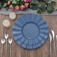 thumbnail image 2 of Balsa Circle 10 Ocean Blue 9" Round Disposable Salad Dinner Plastic Plates Gold Wavy Trim Wedding Party Tableware, 2 of 8