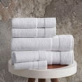 thumbnail image 3 of Regal Ruby, 6 Piece Towel Set, 2 Bath Towels 2 Hand Towels 2 Washcloths, Soft and Absorbent, 100% Turkish Cotton Towels for Bathroom and Kitchen Shower Towel, White, 3 of 6