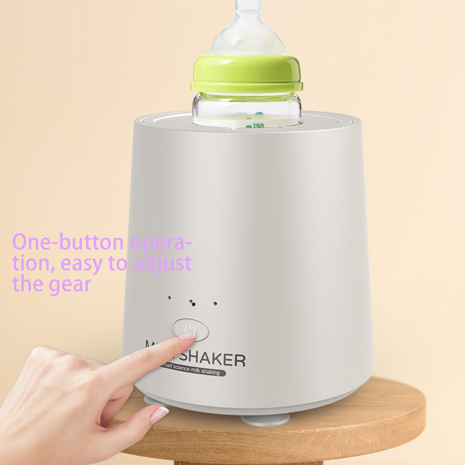 Baby Formula Dispensers & Mixers,360 -Degree Two -Way Shaking Milk,Shake Milk Evenly and Less Bubbles,Three -Gear Timing Milk,Wireless Portable Milk Shake Baby Bottle Shaker