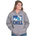 thumbnail image 3 of Sleepy Smurf 80s Cartoon Chillin Out Zip Up Hoodie Men's Women's Brisco Brands S, 3 of 6
