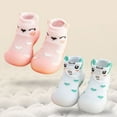 thumbnail image 2 of Otqutp Baby Flat Sole Boots Toddler Baby Girls Boys Sock Shoe Elastic Indoor Slipper First Cartoon Cats Lightweight Soft Sole Rubber Shoes 0-4 Years(Pink,9-12 Months), 2 of 5