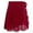 Red, variant on Dpytoraw Women's Tutu Adult Lace Up Style Bag Hip Chiffon Short Training Dress Matching Skirt Floral Print Wrap Mini Skirt Brown