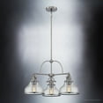 thumbnail image 4 of Luxury Traditional Indoor Chandelier, 15.50''H x 24.00''W, with Classic Style Elements, Vintage Design, Brushed Nickel Finish and Clear Seeded Glass, UQL3667, 4 of 7