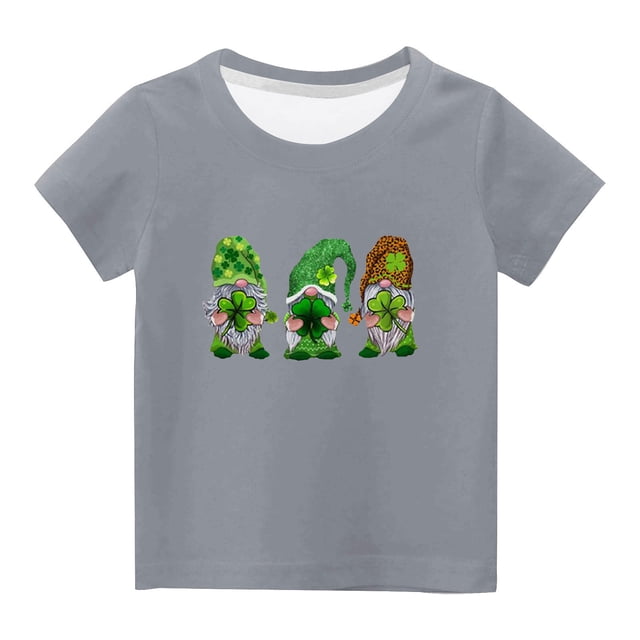 Funicet Hauts à Manches Courtes pour Femmes, Hauts Mignons pour Femmes, Enfants Garçons Filles Mignons Col Rond Imprimé Haut à Manches Courtes, Hauts à Manches Courtes pour Femmes, Cadeaux pour Filles