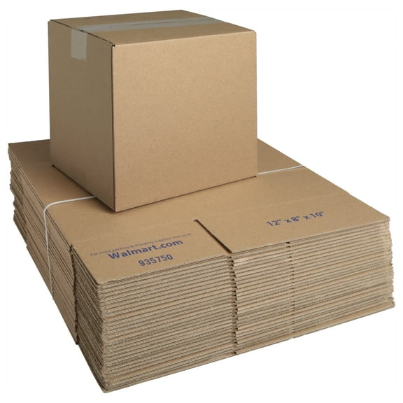 Pen+Gear Recycled Shipping Boxes, 12" L x 8" W x 10" H, 30-Count